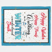 Winter Wonderland Customize Fleece Deken (Voorkant (Horizontaal))
