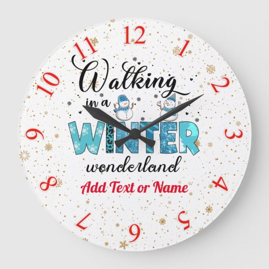 Winter Wonderland Customize Grote Klok (Voorkant)