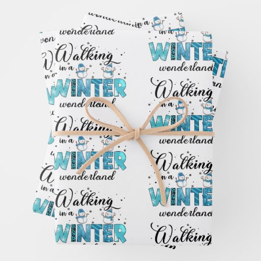 Winter Wonderland Customize Inpakpapier Vel (In situ)