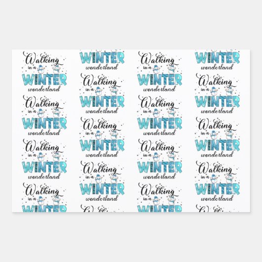 Winter Wonderland Customize Inpakpapier Vel (Voorkant 3)