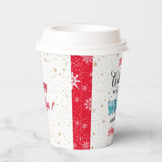 Winter Wonderland Customize Papieren Bekers (Rechts)