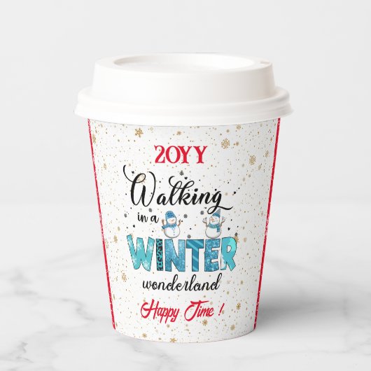 Winter Wonderland Customize Papieren Bekers (Voorkant)