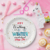 Winter Wonderland Customize Papieren Bordje (Feest)