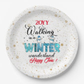 Winter Wonderland Customize Papieren Bordje (Voorkant)