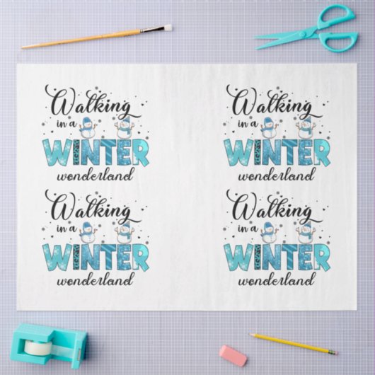 Winter Wonderland Customize Tissuepapier (Craft)