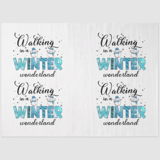 Winter Wonderland Customize Tissuepapier (Voorkant)