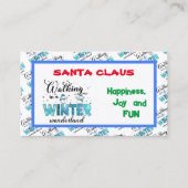 Winter Wonderland Customize Visitekaartje (Voorkant)