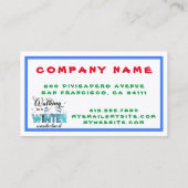 Winter Wonderland Customize Visitekaartje (Achterkant)