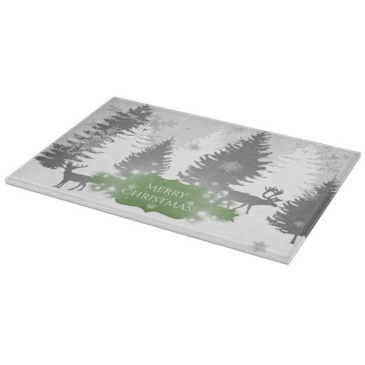 Winter Wonderland Cutting Board - Green Snijplank (Hoek)