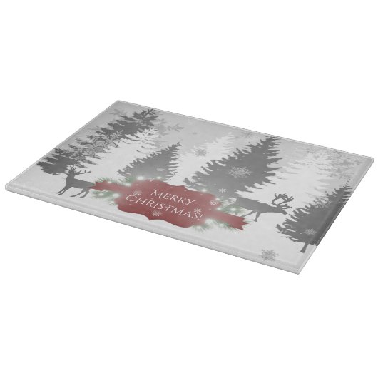 Winter Wonderland Cutting Board - Red Snijplank (Hoek)
