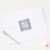 Winter Wonderland Damask Bat Mitzvah Sticker 11 (Envelop)