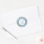 Winter Wonderland Damask Bat Mitzvah Sticker 8 (Envelop)