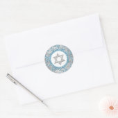 Winter Wonderland Damask Bat Mitzvah Sticker 9 (Envelop)