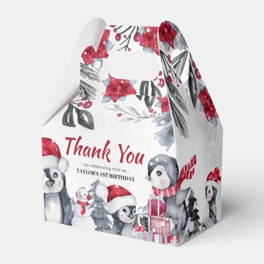 Winter Wonderland Dank je wel Bedankdoosjes (Voorkant Zijde)