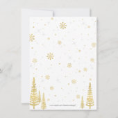 Winter wonderland dank u kaart - Zwart & Goud (Achterkant)