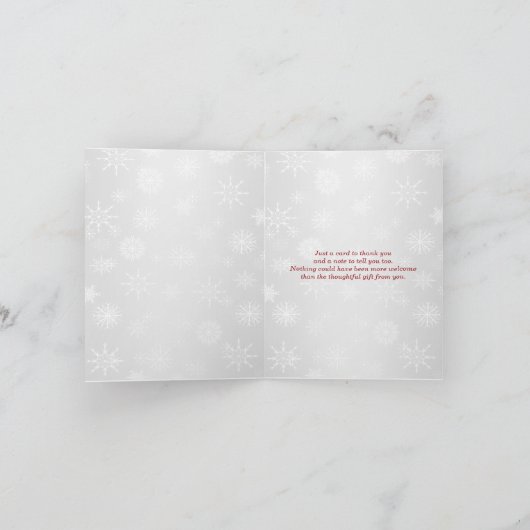 Winter Wonderland Dankuwenskaart - Rood Bedankkaart (Binnen)