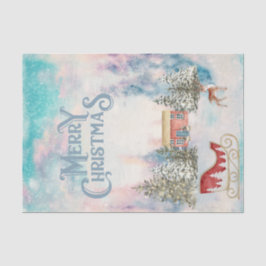 Winter Wonderland Decoupage Paper: Santa’s Sleigh Tissuepapier