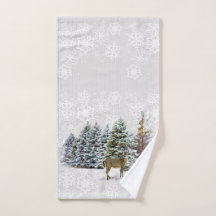Winter Wonderland Deer en Pine Trees Holiday
