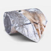Winter Wonderland Deer Kerstfeestdag Mannen Stropdas (Opgerold)