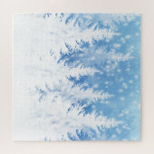 Winter Wonderland,Dennenbomen,Bos Legpuzzel (Horizontaal)