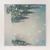 Winter Wonderland,Dennenbomen,Bos,Sneeuw Legpuzzel (Horizontaal)