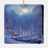Winter Wonderland Design Keramisch Ornament (Achterkant)