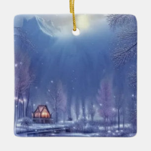 Winter Wonderland Design Keramisch Ornament