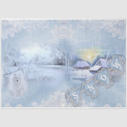 Winter Wonderland Design Serie 3 Tissuepapier (Voorkant)