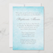 Winter Wonderland Diamond Snowflakes Bat Mitzvah Kaart (Achterkant)