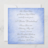 Winter Wonderland Diamond Snowflakes Prom Blue Kaart (Achterkant)