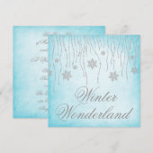 Winter Wonderland Diamond Snowflakes Prom Kaart (Voorkant / Achterkant)