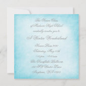 Winter Wonderland Diamond Snowflakes Prom Kaart (Achterkant)