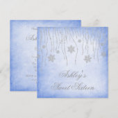 Winter Wonderland Diamond Snowflakes Sweet 16 Kaart (Voorkant / Achterkant)