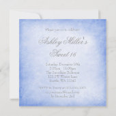 Winter Wonderland Diamond Snowflakes Sweet 16 Kaart (Achterkant)