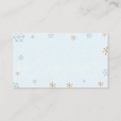 Winter Wonderland Diaper Raffle Ticket Baby shower Informatiekaartje (Achterkant)