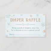 Winter Wonderland Diaper Raffle Ticket Baby shower Informatiekaartje (Voorkant)