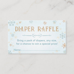 Winter Wonderland Diaper Raffle Ticket Baby shower Informatiekaartje