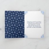 Winter Wonderland Dieren Baby shower Dank u Bedankkaart (Binnen)