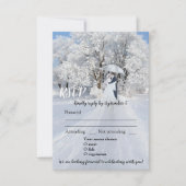 Winter Wonderland Dream Wedding RSVP Card Kaart (Voorkant)