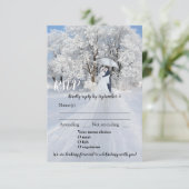 Winter Wonderland Dream Wedding RSVP Card Kaart (Staand voorkant)