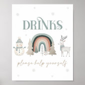 Winter Wonderland Drinken Tafelbord Poster (Voorkant)
