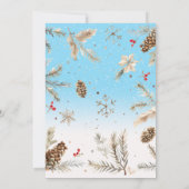 Winter Wonderland Dusty Blue Holiday Kaart (Achterkant)