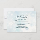 Winter Wonderland Dusty Blue RSVP Card (Voorkant)
