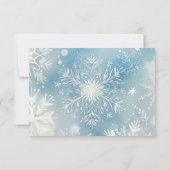 Winter Wonderland Dusty Blue RSVP Card (Achterkant)