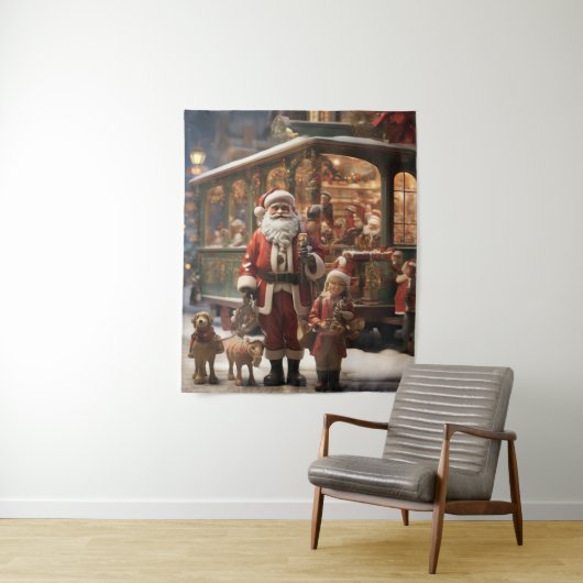 Winter Wonderland: Een feestelijk wandtapijt Wandkleed (In situ)