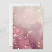 "Winter Wonderland: Een gezellig huis in roze en w Feestdagenkaart (Achterkant)