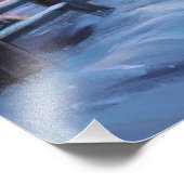 Winter Wonderland: een schemerdorp op de berg Foto Afdruk (Hoek)