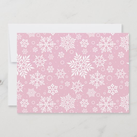 Winter Wonderland eerste verjaardag foto Kaart (Achterkant)