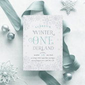 Winter Wonderland eerste verjaardagsfeest uitnodig Kaart