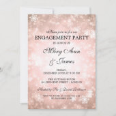 Winter Wonderland Elegant Engagement Party Copper Kaart (Voorkant)